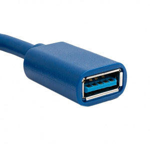 SYSTEM-S USB 3.0 Kabel 30 cm Typ A Buchse zu Buchse Adapter in Blau