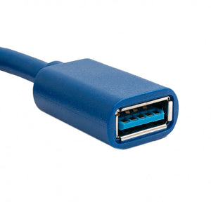 SYSTEM-S USB 3.0 cable 30 cm type A female to female adapter in blue