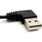 SYSTEM-S USB 2.0 Kabel 150 cm Typ A Stecker zu Mini B Stecker Spirale Winkel in Schwarz