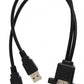 SYSTEM-S USB 2.0 Dual Port Kabel 30 cm Typ A Buchse zu Stecker Schraube Schwarz