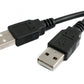 SYSTEM-S USB 2.0 Dual Port Kabel 30 cm Typ A Buchse zu Stecker Schraube Schwarz