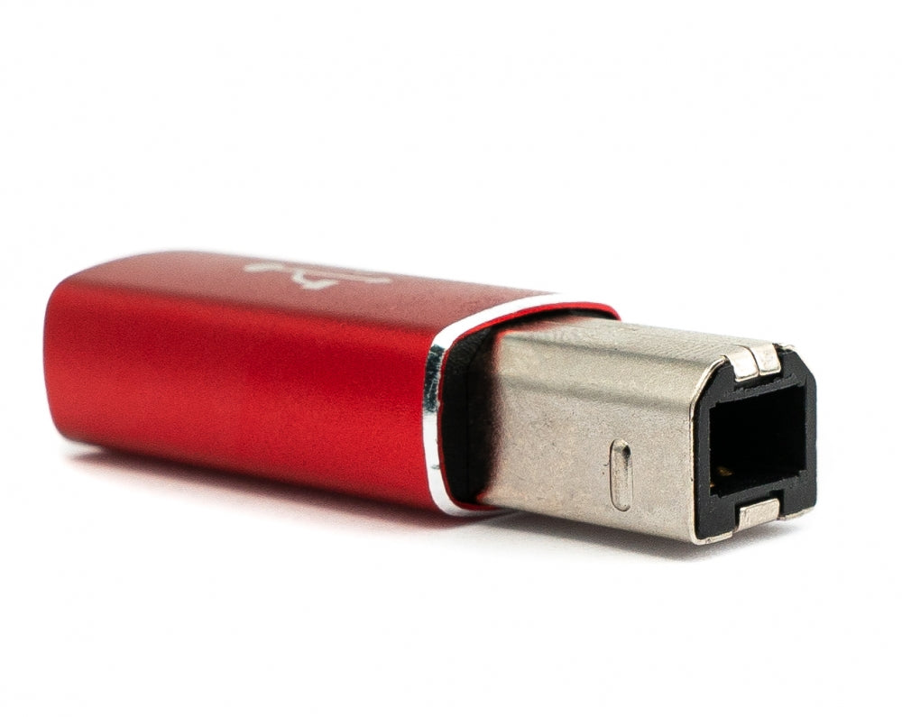 SYSTEM-S USB 3.1 MIDI adapter type C female to 2.0 type B male cable in red