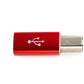 SYSTEM-S USB 3.1 MIDI Adapter Typ C Buchse zu 2.0 Typ B Stecker Kabel in Rot