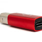 SYSTEM-S USB 3.1 MIDI Adapter Typ C Buchse zu 2.0 Typ B Stecker Kabel in Rot