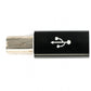 SYSTEM-S USB 3.1 MIDI Adapter Typ C Buchse zu 2.0 Typ B Stecker Kabel in Schwarz