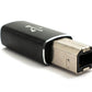 SYSTEM-S USB 3.1 MIDI Adapter Typ C Buchse zu 2.0 Typ B Stecker Kabel in Schwarz