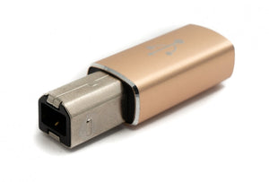 SYSTEM-S USB 3.1 MIDI Adapter Typ C Buchse zu 2.0 Typ B Stecker Kabel in Gelb