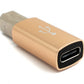 SYSTEM-S USB 3.1 MIDI Adapter Typ C Buchse zu 2.0 Typ B Stecker Kabel in Gelb