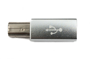 SYSTEM-S USB 3.1 MIDI Adapter Typ C Buchse zu 2.0 Typ B Stecker Kabel in Grau