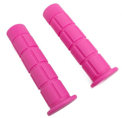 SYSTEM-S bicycle handle 2x straight made of rubber in pink