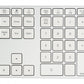 SYSTEM-S Numpad Bluetooth 3 2.4 GHz Ziffernblock Tastatur mit Akku USB in Weiß