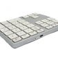 SYSTEM-S Numpad Bluetooth 3 2.4 GHz Ziffernblock Tastatur mit Akku USB in Weiß