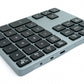 SYSTEM-S Numpad Bluetooth 3 2.4 GHz Ziffernblock Tastatur mit Akku USB in Grau