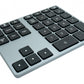 SYSTEM-S Numpad Bluetooth 3 2.4 GHz Ziffernblock Tastatur mit Akku USB in Grau