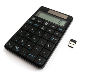 Calculatrice numérique 2 en 1, clavier solaire, pavé numérique avec USB, noir