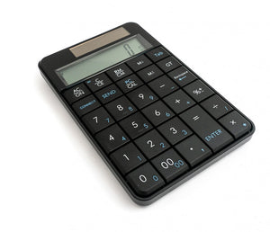 Calculatrice numérique 2 en 1, clavier solaire, pavé numérique avec USB, noir