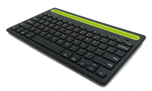 SYSTEM-S Keyboard Bluetooth 3 2.4 GHz with battery USB in black for smartphone tablet PC