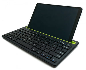 SYSTEM-S Tastatur Bluetooth 3 2.4 GHz mit Akku USB in Schwarz für Smartphone Tablet PC