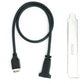 SYSTEM-S USB 3.1 Kabel 50cm Typ E Stecker zu Typ C Buchse PCI Schraube in Schwarz