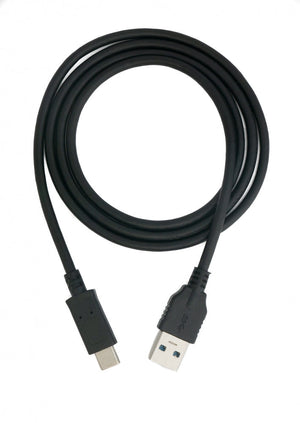 SYSTEM-S USB 3.1 Kabel 100 cm Typ C Stecker zu 3.0 Typ A Stecker in Schwarz