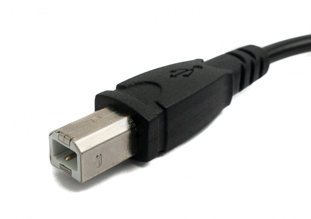 SYSTEM-S USB 3.1 cable 30 cm type C female to 2.0 type B male adapter in black