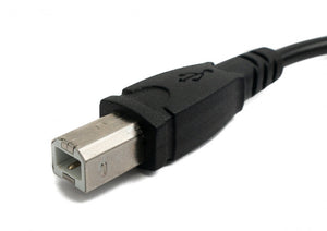 SYSTEM-S USB 3.1 Kabel 30 cm Typ C Buchse zu 2.0 Typ B Stecker Adapter in Schwarz