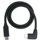 Cable USB 3.1 50 cm Adaptador angular tipo C macho a macho en color negro