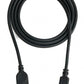 SYSTEM-S USB 2.0 Kabel 100 cm Typ B Stecker zu A Stecker Winkel in Schwarz