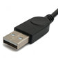 SYSTEM-S USB 2.0 Kabel 100 cm Typ B Stecker zu A Stecker Winkel in Schwarz