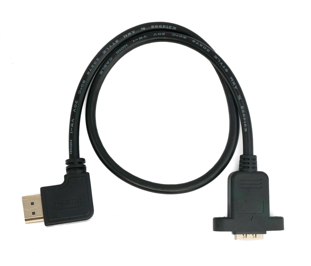 Cavo HDMI 1.4 Adattatore angolare a vite da 30 cm maschio a femmina in nero