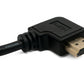 SYSTEM-S HDMI 1.4 Kabel 30 cm Stecker zu Buchse Schraube Winkel Adapter in Schwarz