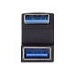 SYSTEM-S USB 3.0 Gen 2 U Turn 180° Adapter Type A Female to Male Cable in Black