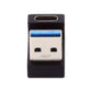 Adattatore USB 3.1 Gen 2 U Turn di 180° tipo C femmina a 3.0 tipo A maschio in nero