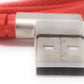 System-S USB 3.1 Typ C Kabel mit Winkel Stecker aus Metall Flachband 123 cm
