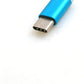 Adaptador conversor System-S USB Tipo C macho a Micro USB hembra en color azul