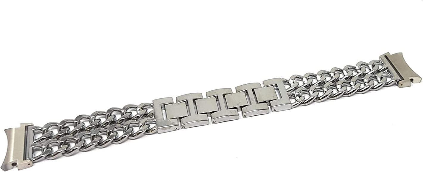 Bracelet SYSTEM-S 20 mm en métal pour montre intelligente Samsung Galaxy Watch 4 en gris