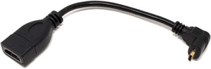 System-S Micro HDMI Stecker Aufwärts Winkel auf HDMI Buchse Kabel gewinkelt 15cm