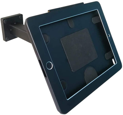 SYSTEM-S Abschließbare Wandhalterung für iPad Air 1-2 iPad 5-6 iPad Pro 9, 7 Zoll A1673 A1674 A1675 A1893 A1954 A1822 A1823 A1474 A1475 A1476 A1566 A1567