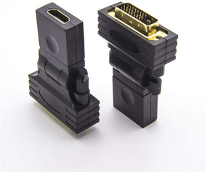 Connettore System-S HDMI femmina a DVI 24+1 maschio 4K con angolo di 180°
