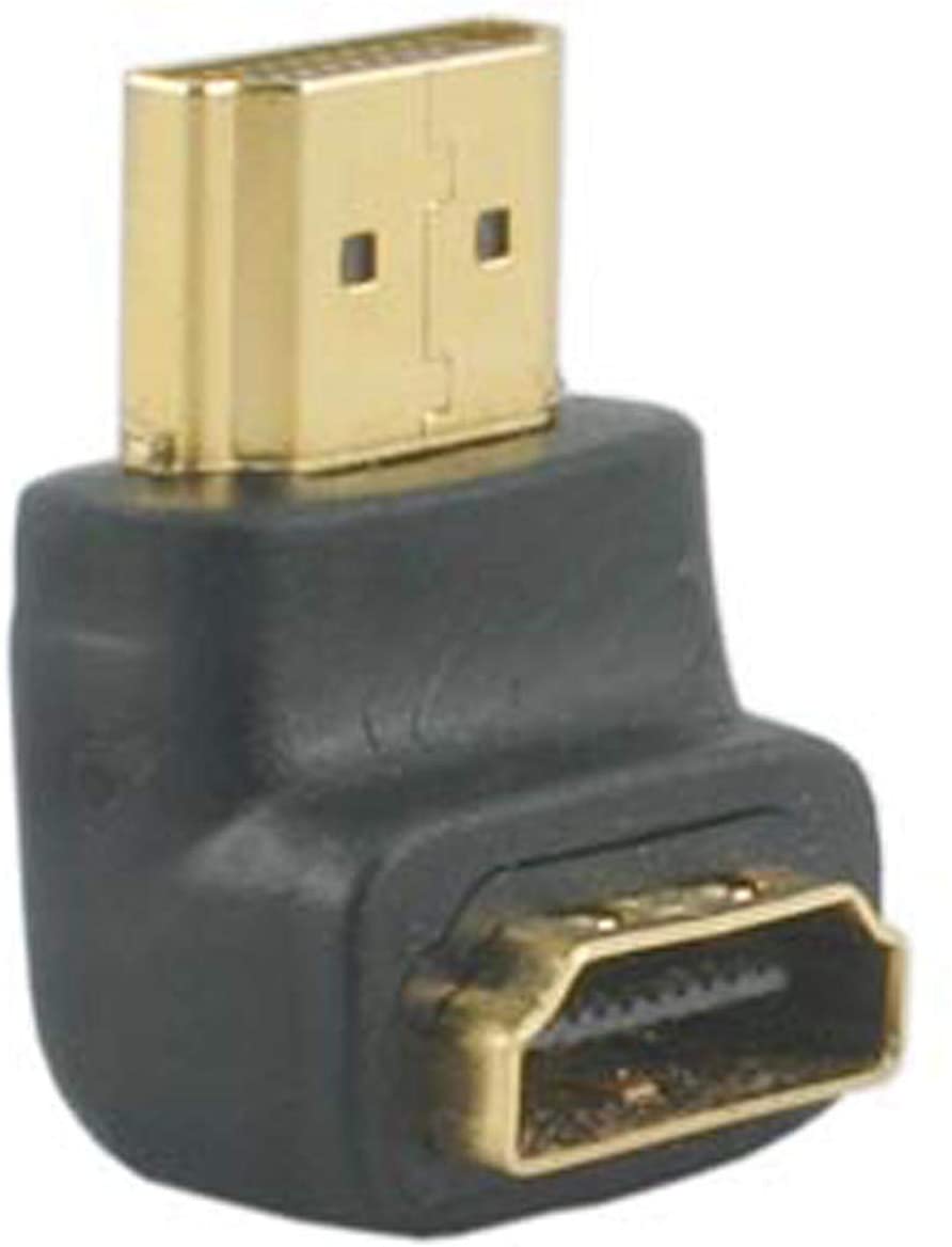 System-S HDMI Buchse zu HDMI Stecker Adapter Konverter 90° gewinkelt