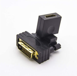 Connettore System-S HDMI femmina a DVI 24+1 maschio 4K con angolo di 180°