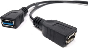 Cable System-S USB Tipo A 3.0 macho a 1 x USB tipo A 3.0 y 1 x USB A tipo 2.0 hembra