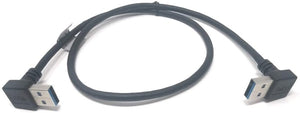 Cable System-S USB Tipo A 3.0 a USB Tipo A 3.0 en ángulo hacia abajo 59 cm