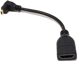System-S Micro HDMI Stecker Aufwärts Winkel auf HDMI Buchse Kabel gewinkelt 15cm