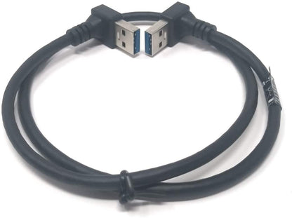 System-S USB Typ A 3.0 auf USB Typ A 3.0 Kabel Abwärts gewinkelt 59 cm