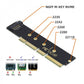 SYSTEM-S NGFF Adapter M.2 Key NVME AHCI SSD to PCI E 3.0 35 cm cable for 110 80 mm SSD