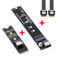 SYSTEM-S SFF-8654 NGFF M-key 40 cm NVME cable male to female for mainboard SSD