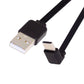 SYSTEM-S USB 3.1 cable 13 cm type C plug to 2.0 type A plug angle flat black