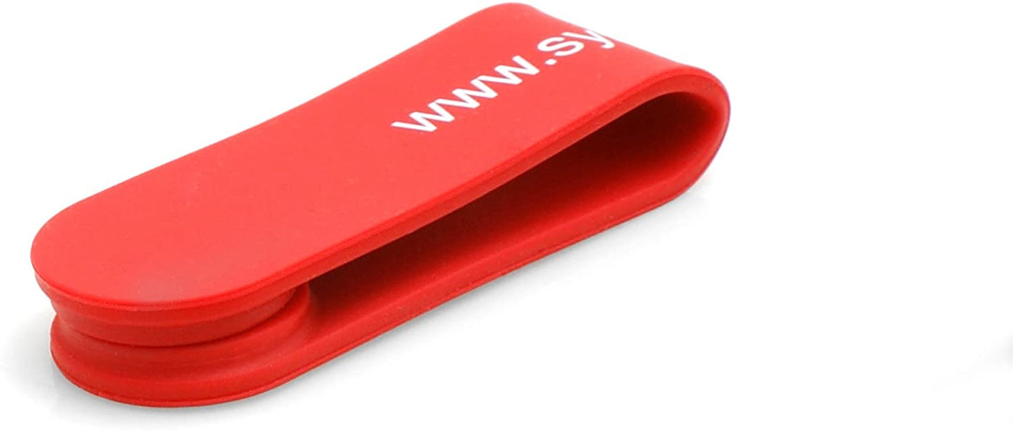 System-S Magnet Clip Cable Tie Cable Clip Cable Manager for Headphones Cable Earphones, Red
