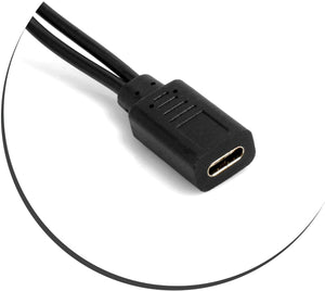 Cable adaptador divisor de cable Y con entrada USB tipo C System-S a salida Micro USB 2X